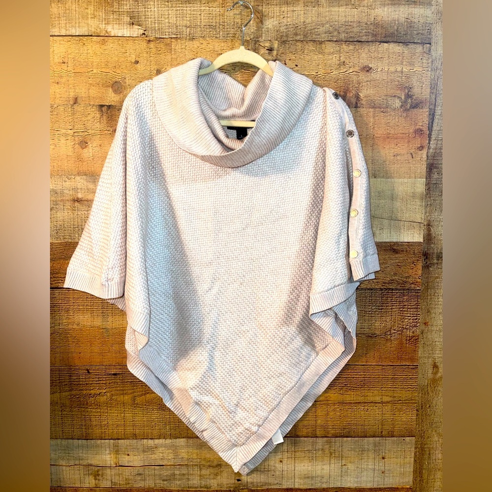 White House Black Market turtleneck poncho sweater